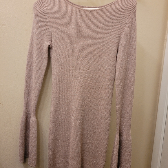 Juniors' Shine Bell-Sleeved Sweater Dress - Picture 3 of 3